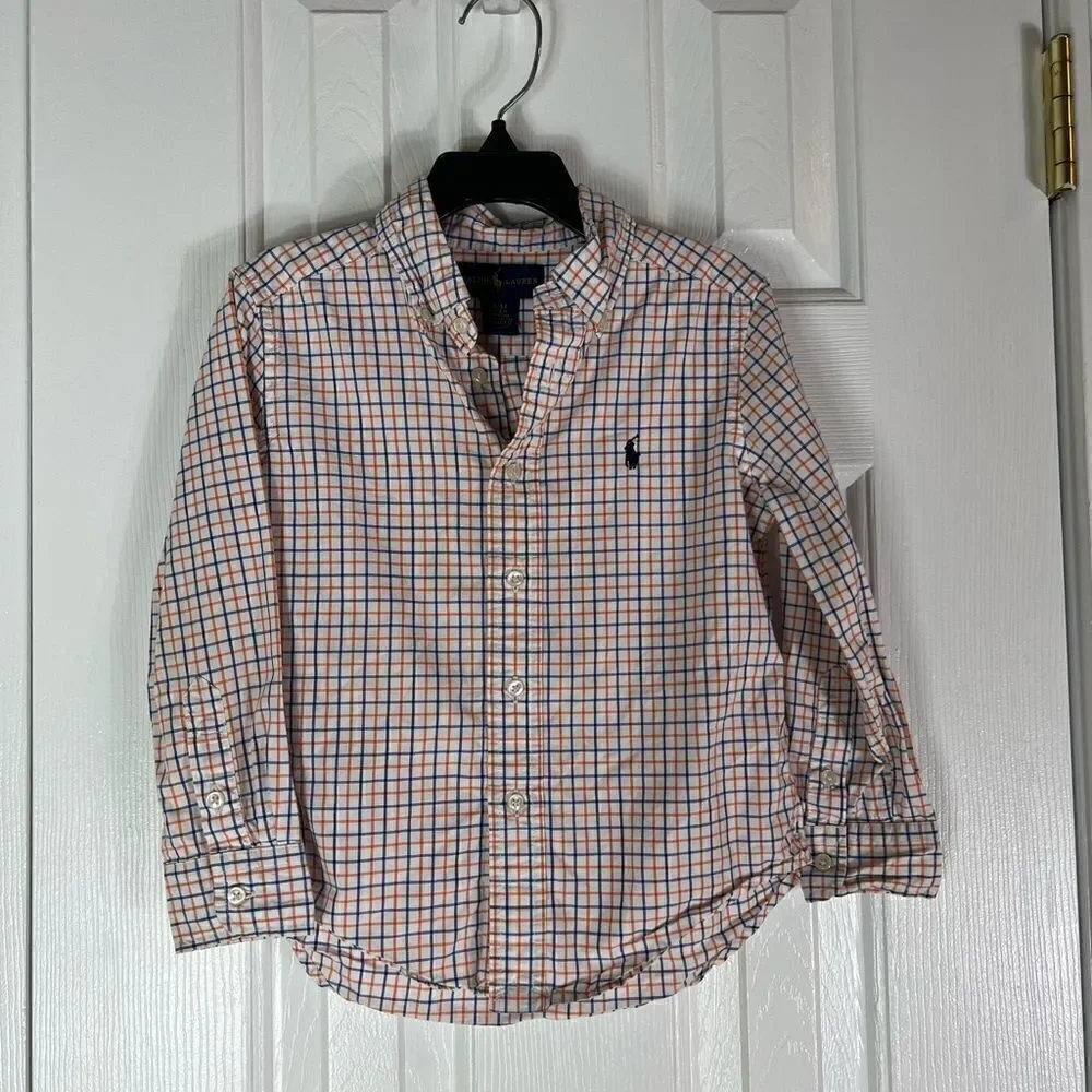 Ralph Lauren Polo Boys Button Down Shirt 4/4t